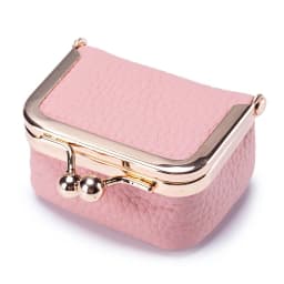 New Mini Women's Solid Color PU Leather Jewelry Box Can Store Rings Necklaces Earrings Portable Coin Purse With Kiss Clasp