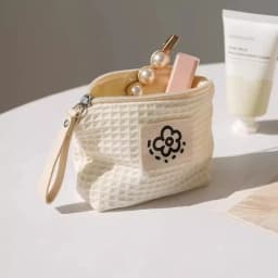 Japanese Cute Simple Waffle Change Bag Storage Bag Women's Wrist Bag