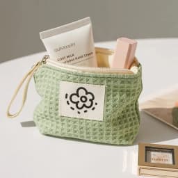 Japanese Cute Simple Waffle Change Bag Storage Bag Women's Wrist Bag