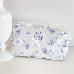 Pink Rose Sweetheart Cosmetic Storage Bag Aesthetic Cute Lace Trim Makeup Pouch Large Capacity Vintage Cosmetic Organizer Bags
