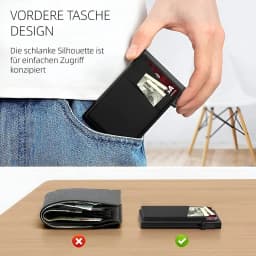 Men's Card Holder Ultra-thin Aluminum Wallet with RFID Protection and Coin Compartment