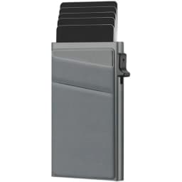 Men's Card Holder Ultra-thin Aluminum Wallet with RFID Protection and Coin Compartment