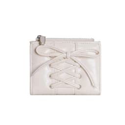 Women's Bow Lace Up Wallet Ultra Thin Multi Card Slot Zipper Coin Purse Portable Cute Small Card Holder