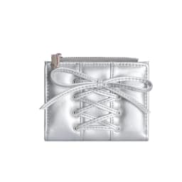 Women's Bow Lace Up Wallet Ultra Thin Multi Card Slot Zipper Coin Purse Portable Cute Small Card Holder