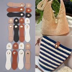 8Pcs 9cm Fashion Leather Bag Buckle Handmade Buttons Wallet Hasp Clasp Buckle Card Pack Buckle for DIY Handbag Accessories