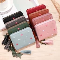 2026 NEW Spring Summer Wallet Women Ladies Mini Tassel Wallets Cute Short Zipper Lovely Pu Leather Coin Purse Female Hand Wallet