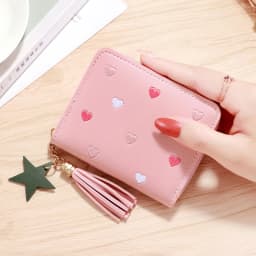 2026 NEW Spring Summer Wallet Women Ladies Mini Tassel Wallets Cute Short Zipper Lovely Pu Leather Coin Purse Female Hand Wallet
