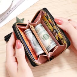 2026 NEW Spring Summer Wallet Women Ladies Mini Tassel Wallets Cute Short Zipper Lovely Pu Leather Coin Purse Female Hand Wallet