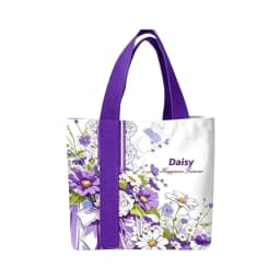 Durable Floral Canvas Bag Large Capacity Reusable Tote Bag Lightweight Versatile Lunch Bag Women's Accessories
