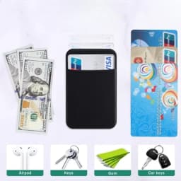 Fashion Elastic Cloth Phone Card Holder Adhesive Sticker Pocket Wallet Case for Mobile Credit ID Card and Money Bag Storage