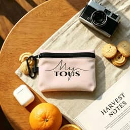 T-TOUS Sweet-Tender Portable Mini Oxford Cloth Coin Purse With Carabiner Hook Zipper Key Card Earphone Storage Wallet