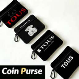 T-TOUS Sweet-Tender Portable Mini Oxford Cloth Coin Purse With Carabiner Hook Zipper Key Card Earphone Storage Wallet