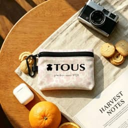 T-TOUS Sweet-Tender Portable Mini Oxford Cloth Coin Purse With Carabiner Hook Zipper Key Card Earphone Storage Wallet