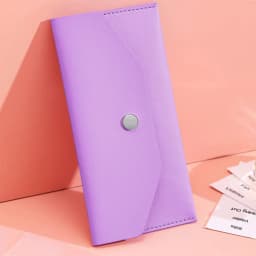 Ultra-thin Cash Envelope Wallet Wear-resistant PU Leather Money Binder Organizer Waterproof Pouch Name Card Holder Male Female