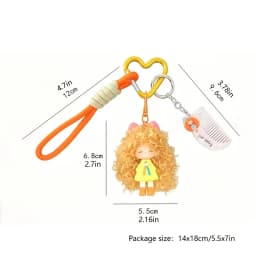 1pc Nifu Doll Pendant - Cartoonish, Cool, Fluffy-Haired Girl Keychain Pendant for Bags and Accessories