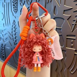 1pc Nifu Doll Pendant - Cartoonish, Cool, Fluffy-Haired Girl Keychain Pendant for Bags and Accessories
