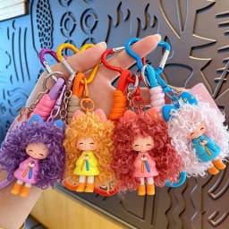 1pc Nifu Doll Pendant - Cartoonish, Cool, Fluffy-Haired Girl Keychain Pendant for Bags and Accessories