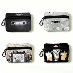H-Hirono Mysterious-Artistic Oxford Coin Wallet Detachable Carabiner Hook Compact Storage Bag For Outdoor Shopping Accessory