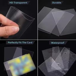 66x91mm Clear Card Sleeves 100/300Pcs Transparent Card Protector Anti-scratch Dustproof Storage Bags For Collectible Game Cards