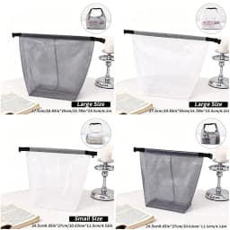 Foldable Waterproof Drawstring Storage Bag Large Capacity Sports Gym Swim Travel Toiletry Organizer Pouch