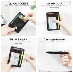 Slim Minimalist Front Pocket RFID Blocking Wallets for Men and Women
