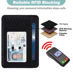 Slim Minimalist Front Pocket RFID Blocking Wallets for Men and Women