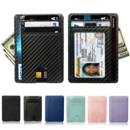 Slim Minimalist Front Pocket RFID Blocking Wallets for Men and Women