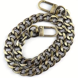 Purse Chain Strap Flat Chain Strap Handbag Chains with Metal Buckles for Wallet Satchel Tote Bags Shoulder Bag Chain Replacement