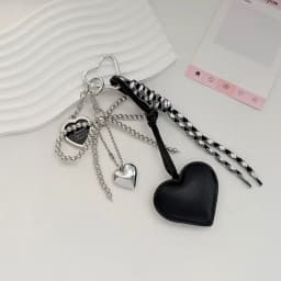 INS Bag Key Chain Korean Style Bow Phone Pendant Chain Heart Charm Strap Braided Rope Bag Hanging Decors Jewelry Gift Decoration