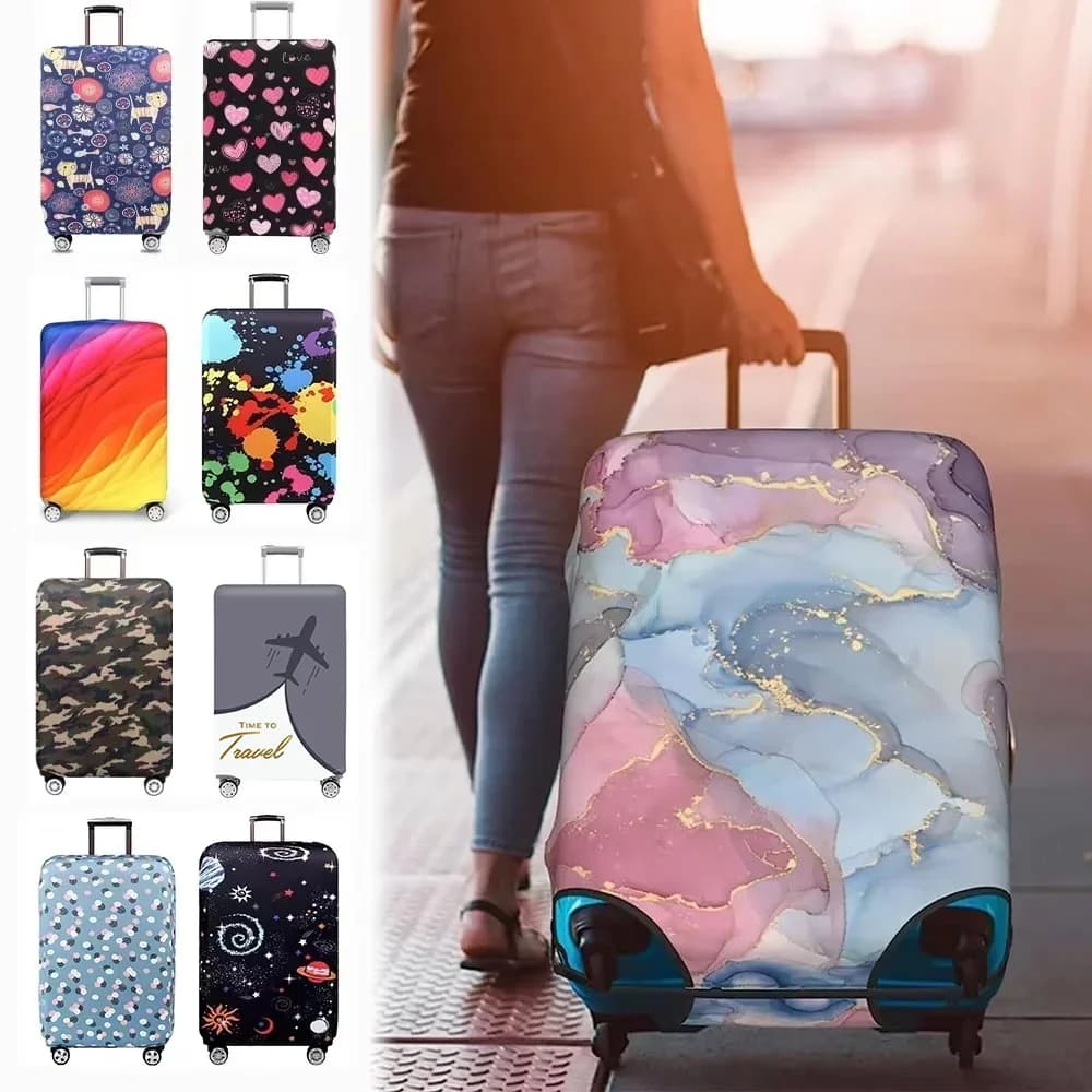 Luggage Cover Stretch Fabric Suitcase Protector Baggage Dust Case Cover Suitable for18-32 Inch Suitcase Case Travel accessories