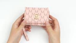 New style women's wallet, short, European and American PU high-end coin purse, printed, multi-card slots, small wallet, money cl