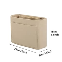 Felt Purse Organizer Insert with Multi Pockets, Bag-in-Bag Liner for Handbags & Backpacks, Travel Makeup Storage Bag