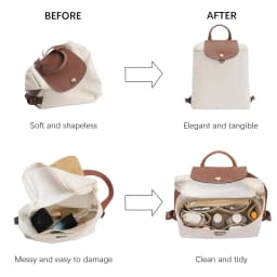 Felt Purse Organizer Insert with Multi Pockets, Bag-in-Bag Liner for Handbags & Backpacks, Travel Makeup Storage Bag