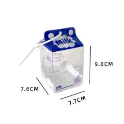 Clear Pvc 3d Milk Box Doll Bag Ins Cartoon Storage Case Portable Figure Display Organizer For Student Girls Toy Collectibles