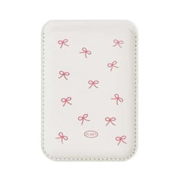 Korean Cute Bow MagSafe Wallet Magnetic Card Holder for iPhone 17 16 15 14 Pro Max PU Leather Pocket Phone Bag Accessory INS