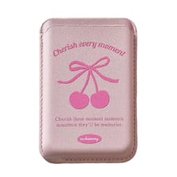 Korean Cute Bow MagSafe Wallet Magnetic Card Holder for iPhone 17 16 15 14 Pro Max PU Leather Pocket Phone Bag Accessory INS