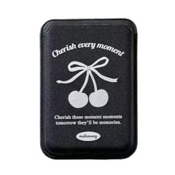 Korean Cute Bow MagSafe Wallet Magnetic Card Holder for iPhone 17 16 15 14 Pro Max PU Leather Pocket Phone Bag Accessory INS