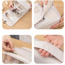 Hanging Toiletry Bag for Business Trips Portable Large Capacity Skincare Makeup Bag Dry and Wet Separation Folding Storage Bag