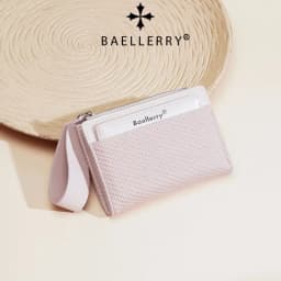 Baellerry Fashion Zipper Wallets Buckle Coin Purse Hand Women's Short Wallet Bifold Multi-slot Card Holder
