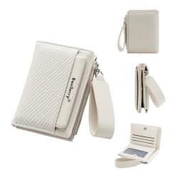 Baellerry Fashion Zipper Wallets Buckle Coin Purse Hand Women's Short Wallet Bifold Multi-slot Card Holder