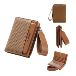 Baellerry Fashion Zipper Wallets Buckle Coin Purse Hand Women's Short Wallet Bifold Multi-slot Card Holder