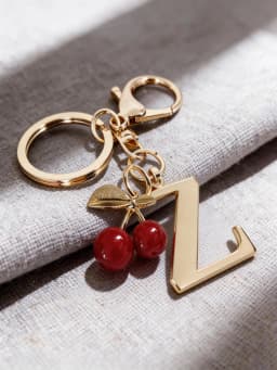 Premium Gold Elegant Letter Keychain, A-Z Alphabet 3D Pendant, Red Heart Accessory, Fashionable Silver Key Chain Ring, Bag/Backp