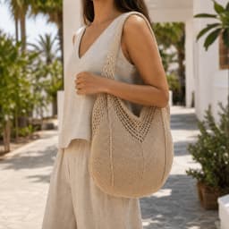 Lightweight Large Capacity Hollow Knitted Tote Bag, Crochet Shoulder Handbag for Beach Travel School, Mother's Day Gift for Mom