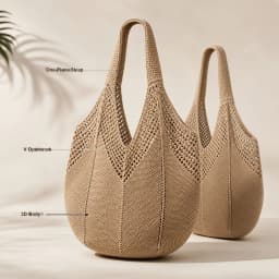 Lightweight Large Capacity Hollow Knitted Tote Bag, Crochet Shoulder Handbag for Beach Travel School, Mother's Day Gift for Mom