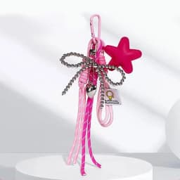 Trendy Bag Hanging Charm Bowknot Star Key Ring Versatile Keychain Pendant Exquisite Backpack Decoration Accessories Gifts
