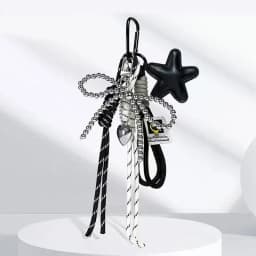Trendy Bag Hanging Charm Bowknot Star Key Ring Versatile Keychain Pendant Exquisite Backpack Decoration Accessories Gifts