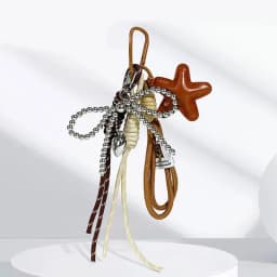 Trendy Bag Hanging Charm Bowknot Star Key Ring Versatile Keychain Pendant Exquisite Backpack Decoration Accessories Gifts