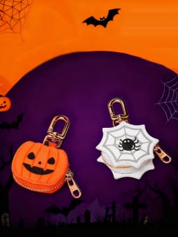 Halloween Coin Purse Key Chain 2025 New Money Pouch Cute Keychain Mini Pouch Wallet Little Pumpkin Wallet Halloween Gifts