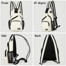 KISMIS Messenger Shoulder Multi-functional Men's and Women's Backpack Chest Bag Travel Backpack with Headphone Hole