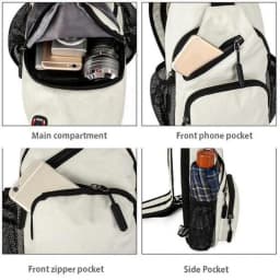 KISMIS Messenger Shoulder Multi-functional Men's and Women's Backpack Chest Bag Travel Backpack with Headphone Hole